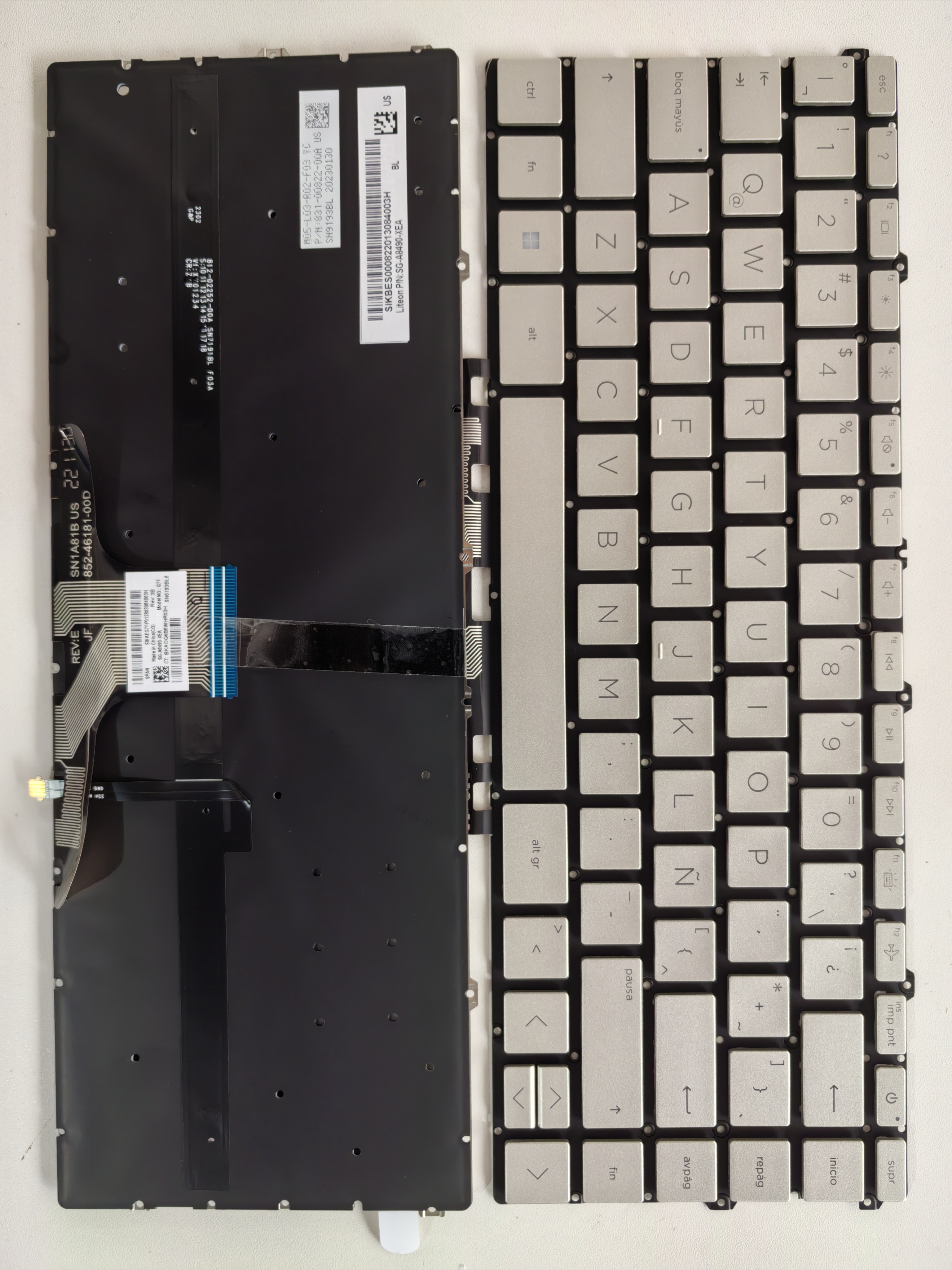 Picture of New Replacement Laptop Keyboard For HP 14-DW/14-DV/TPN-Q244 /TPN-I137 small carriage return Gold Backlit LA Layout
